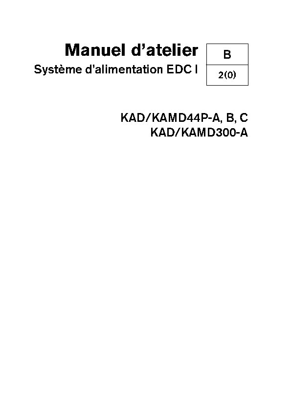 7741578 M.ATELIER D44-D300 Système Alimentation EDC I.